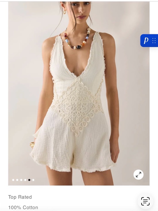 Kimchi Blue Pants - Kimchi Blue Cream Crochet-Trim Gauze Romper
